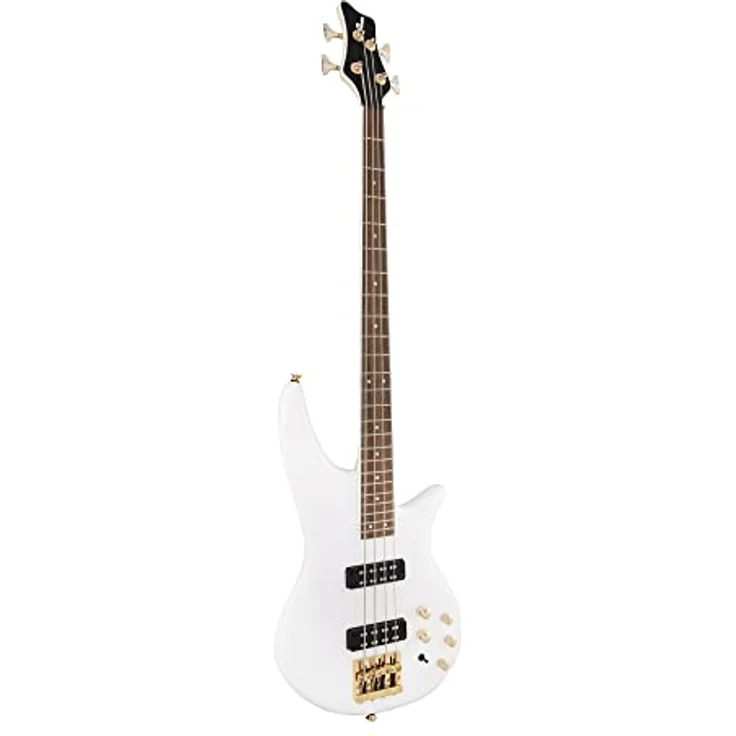 Jackson JS3 Spectra Bass, E-Bass der JS-Serie mit Pappel-Korpus, Ahorn-Hals, 24 Jumbo Bünden, aktiver/p Passiver Elektronik, Snow White – Bild 3