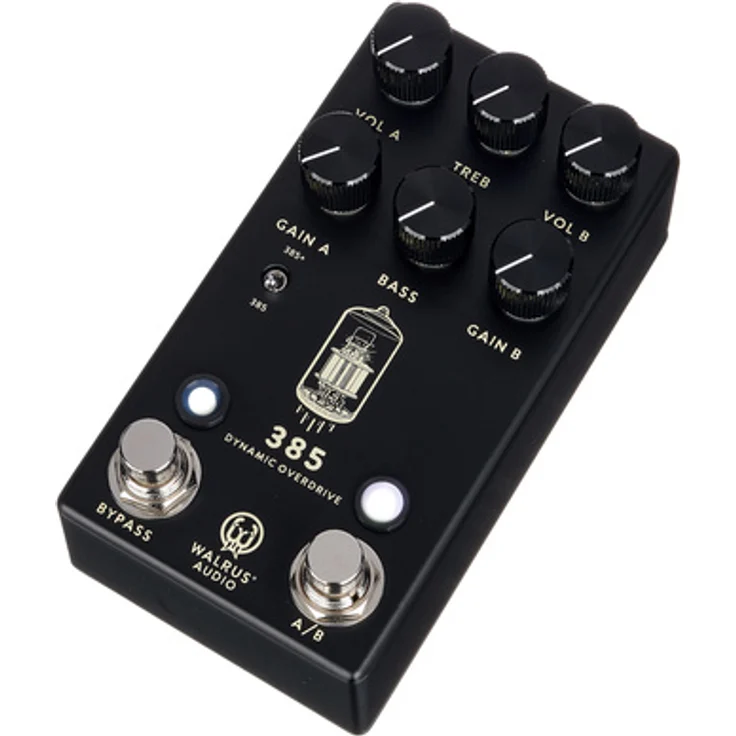 Walrus Audio 385 MKII, Overdrive Pedal in Schwarz, Dynamic Overdrive mit 2 Kanälen, aktiver Klangregelung und Gain-Boost