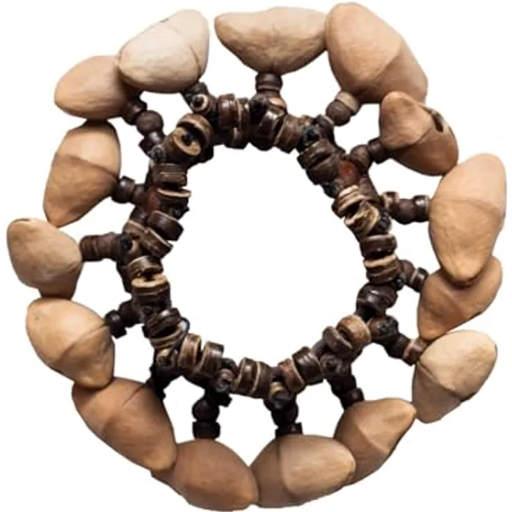 Terre Bracelet Shaker Cha Cha Nut, Holzperlenarmband mit präzisem Ton für Percussion und Gitarrenspiel