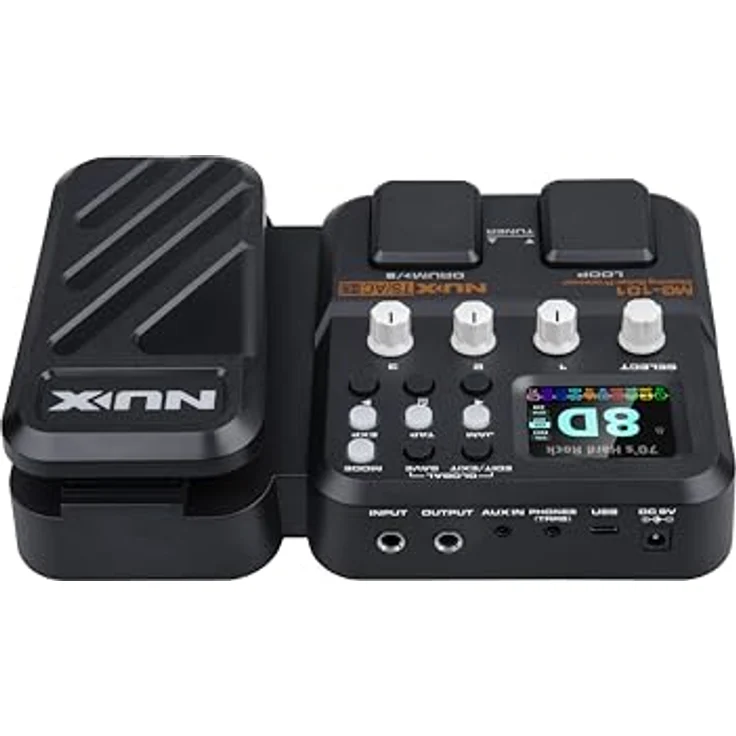 Nux MG-101, Gitarren-Multieffektpedal mit 25 Verstärkermodellen, 50 Effekten, USB-Aufnahmeschnittstelle und 2,4" Farb-LCD – Bild 2