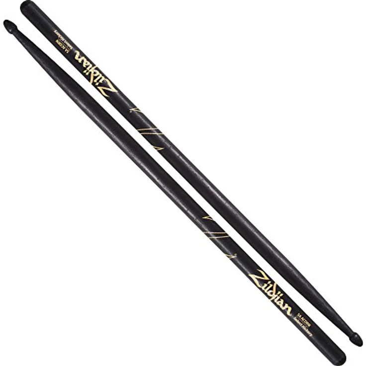 Zildjian 5ACW 5A Drumsticks, Hickoryholz mit Eichelspitze, 6 Stück, Schwarz – Bild 1