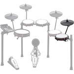 Alesis Drums Nitro Max Expansion Pack, E-Drum Set Erweiterung mit 8" Mesh Tom Pad, 10" Becken mit Choke und Verbindungskabeln