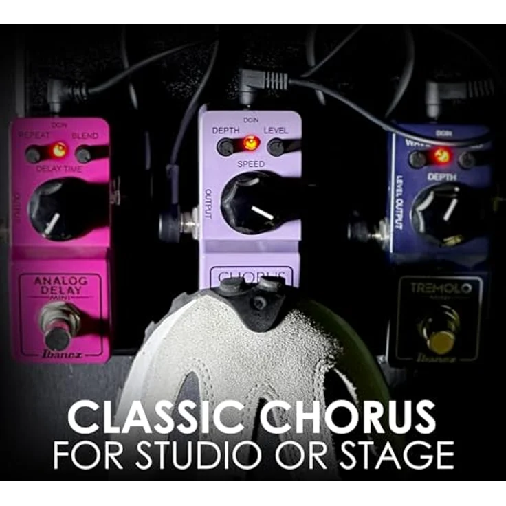 Ibanez CSMini Chorus Pedal, Gitarren-Effektgerät mit True Bypass, Speed, Depth und Level Reglern, Made in Japan – Bild 7