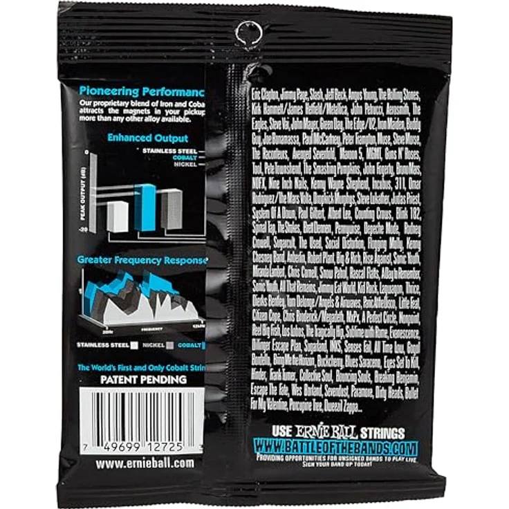 Ernie Ball Extra Slinky Cobalt E-Gitarrensaiten, Stärke 8–38, für verbesserte Magnetbeziehung und harmonische Klangreaktion – Bild 3