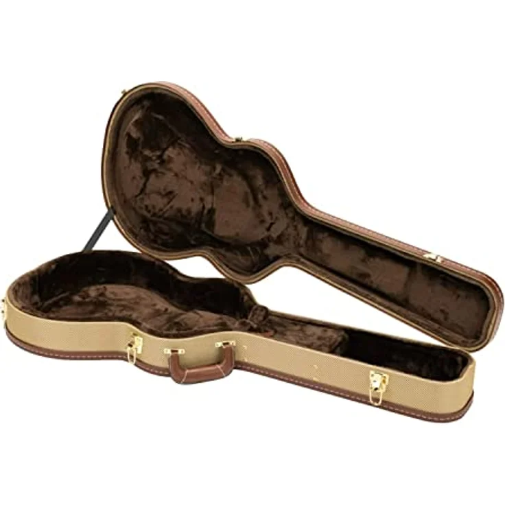 Gretsch G2622T Tweed, Gitarrenkoffer für Streamliner Centre Block mit goldenen Verschlüssen und braunem Plüschinterieur – Bild 5