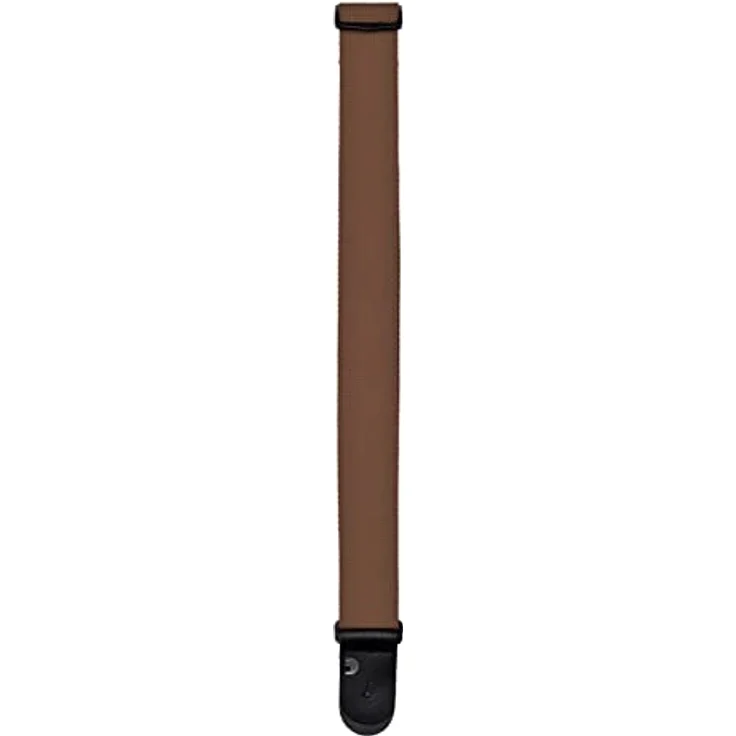 Daddario 50CT04 Cotton Strap, Gitarrengurt aus Baumwolle, verstellbar von 78,5 cm bis 140 cm, 5 cm breit, braun, mit extra starken Lederenden – Bild 3