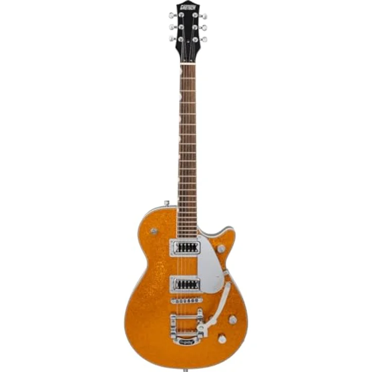 Gretsch EMTC Sparkle Jet FT GLD SPK, E-Gitarre mit Mahagoni-Korpus, 2x FT-5E Filter’Tron Tonabnehmer, Gold Sparkle – Bild 2