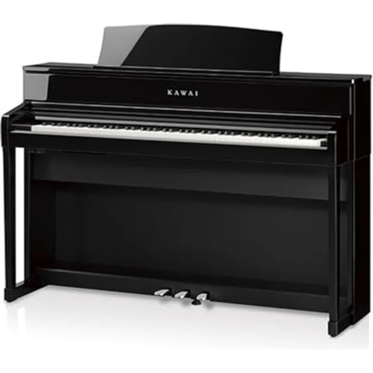 Kawai CA-701 EP, Digitalpiano mit 88 gewichteten Tasten, 96 Sounds und 5" Touch Screen, hochglanz schwarz – Bild 1