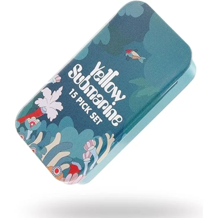 D'Addario Beatles Gitarrenplektren, Yellow Submarine Under the Sea, 15er Pack mit hochwertigem Zelluloid und detailliertem Kunstwerk – Bild 3