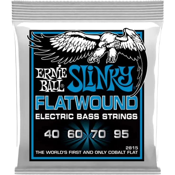 Ernie Ball 2815, E-Bass Saitensatz Extra Slinky Flatwound Cobalt, Saitenstärke 040-060-070-095 – Bild 1