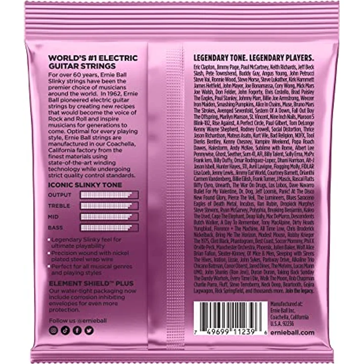 Ernie Ball Mega Slinky E-Gitarrensaiten, 3er-Pack, Nickel Wound, Stärke 10.5-48, heller ausgewogener Ton – Bild 2