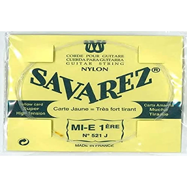 Savarez 521J, klassische Gitarre E1 hohe Saite für lauten Klang, gelb