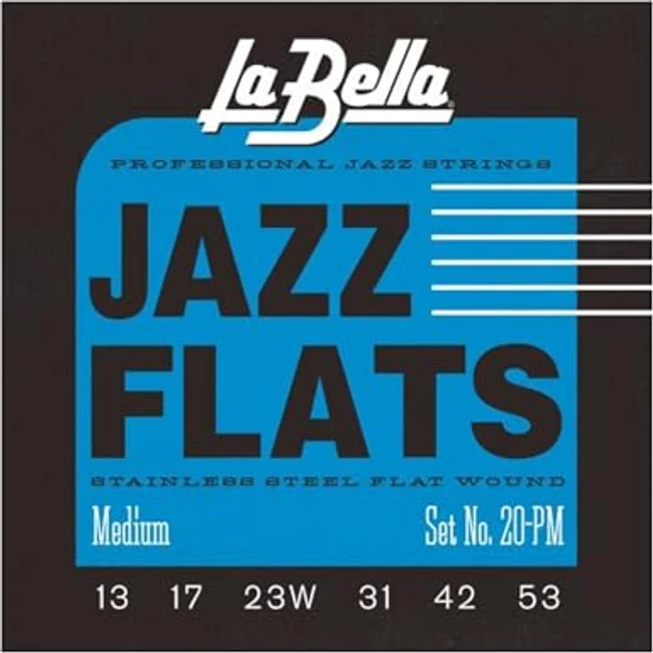 La Bella L20PX Gitarrensaiten für E-Gitarre, Flat Wound Extra Light 13/53, Edelstahl – Bild 1