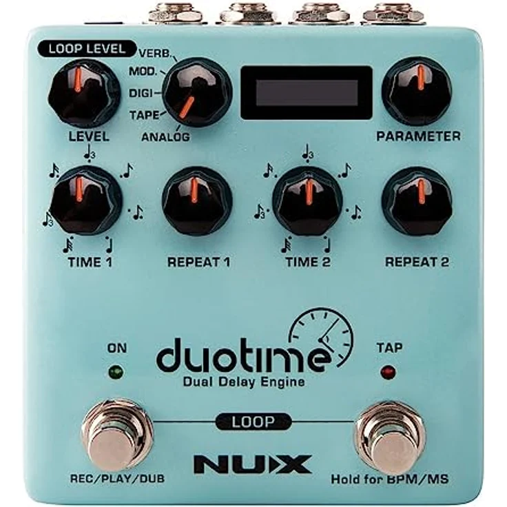 Nux Duotime Delay, Stereo Delay-Pedal mit 5 Delay-Typen und 40 Sekunden Looper, kompakt – Bild 1