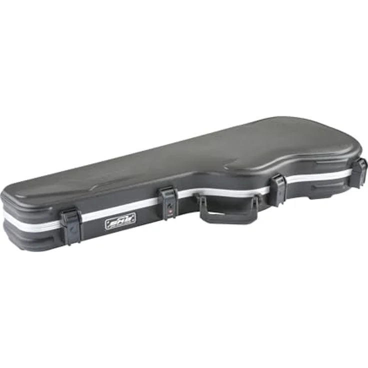 SKB FS-6 Electric Guitar Case, Hartschalen-Gitarrenkoffer für ST-Style und T-Style Modelle, TSA-anerkannte Verriegelung, gepolsterter Griff, schwarz – Bild 9