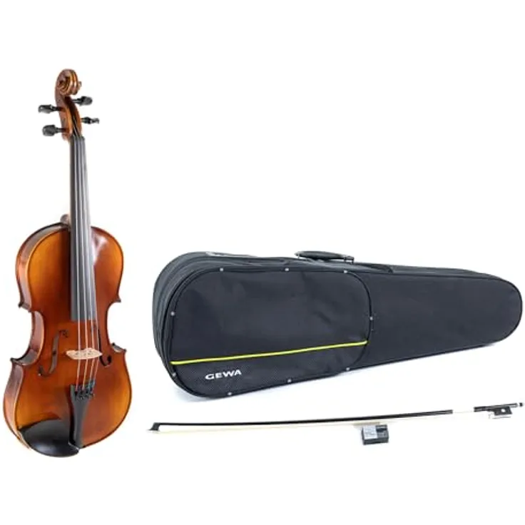 Gewa Allegro VA1 Viola Set 16,5" SC, mit Formetui, Carbonbogen und hochwertigen Materialien, braun-bernsteinfarbener Naturharzlack