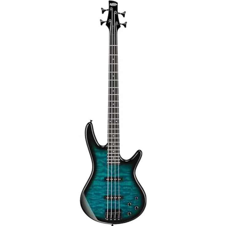 Ibanez Gio GSR280QA-TMS, 4-Saiter E-Bass in Transparent Marine Sunburst mit sorgfältiger Verarbeitung