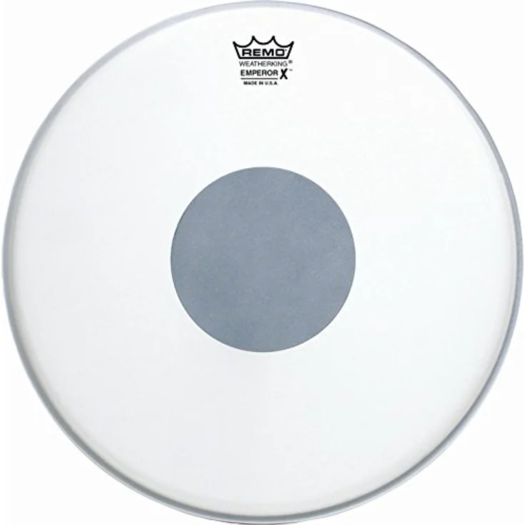 Remo 10" Emperor X Coated Dot, Snare Drum Head mit schwarzem Punkt, doppelschichtig, ideal für Rock und Hard-Rock, weiß aufgerauht – Bild 1
