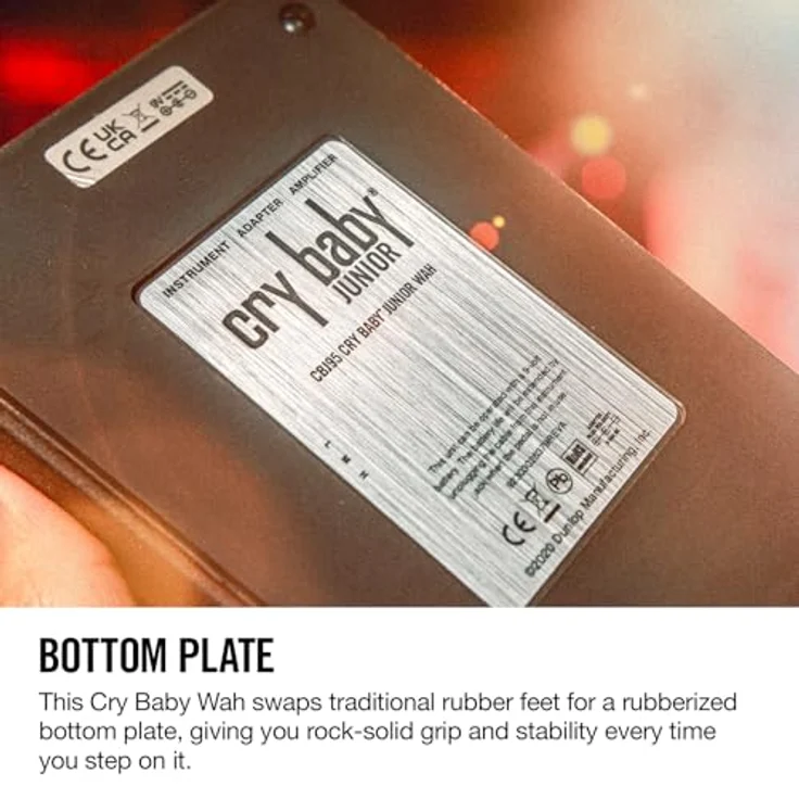 Dunlop CBJ95 Cry Baby Junior Wah, kompaktes Wah Effektpedal mit 3-Wege Voicing Schalter und einstellbarem Widerstand, Metallgehäuse – Bild 7