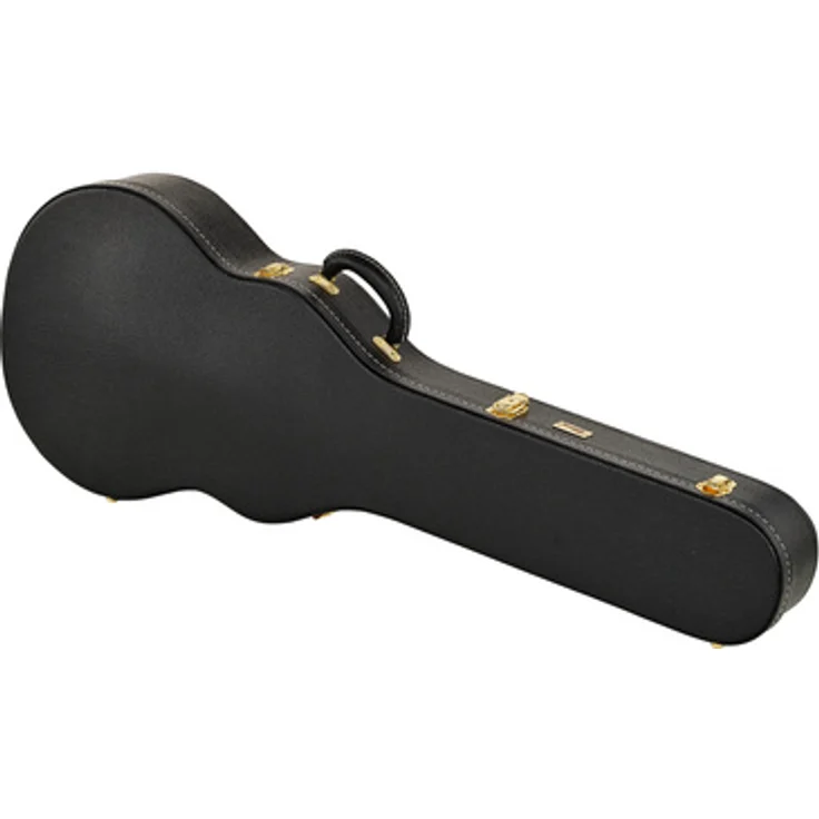 Gibson LP Lifton Historic Case, Gitarrenkoffer für Les Paul Modelle, Schwarz mit goldenem Plüsch und 5 robusten Verschlüssen