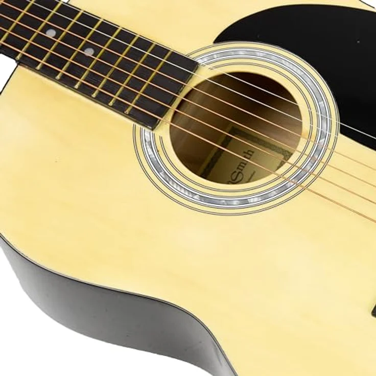 Martin Smith W100, Akustikgitarre-Kit mit Dreadnought-Korpus, Stahlsaiten, Gitarrengurt und Plektren, hochglanzpoliert – Bild 3