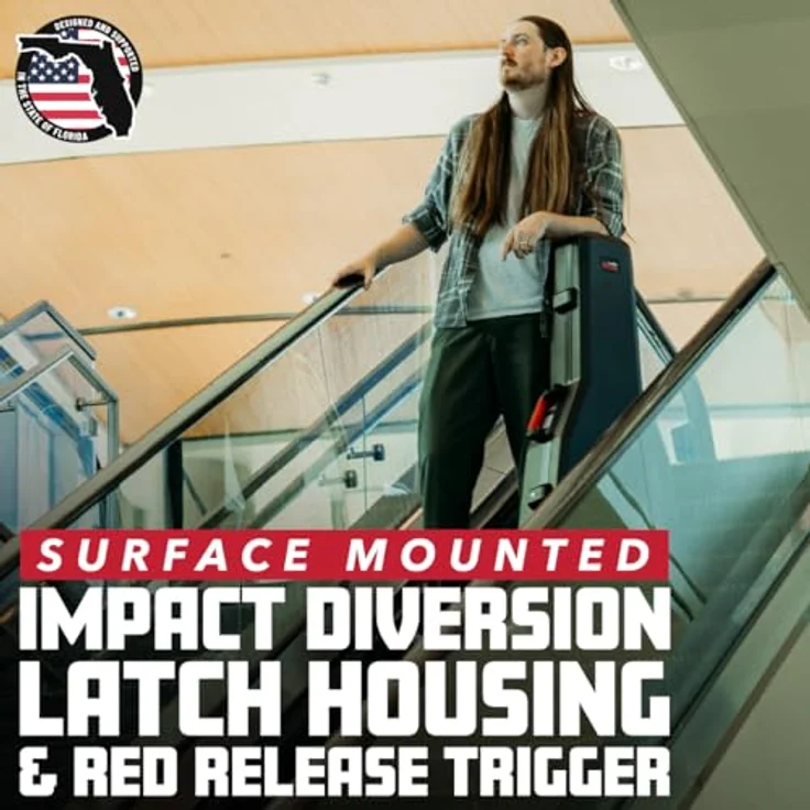 Gator TSA Headless Electric Guitar Case, anpassbares EPS-Interieur, ATA-geformtes Polyethylen, schwarz – Bild 3