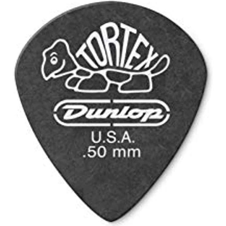 Dunlop Tortex Black Silver Jazz 50, Plektren Set mit 12 Stück, Stärke 0,50 – Bild 1