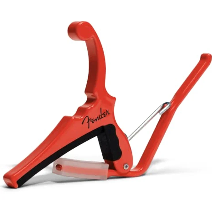 Kyser Fender Quick-Change FR, Kapodaster für E-Gitarren, in Fiesta Red, Vintage-Finish, einhändig bedienbar – Bild 1