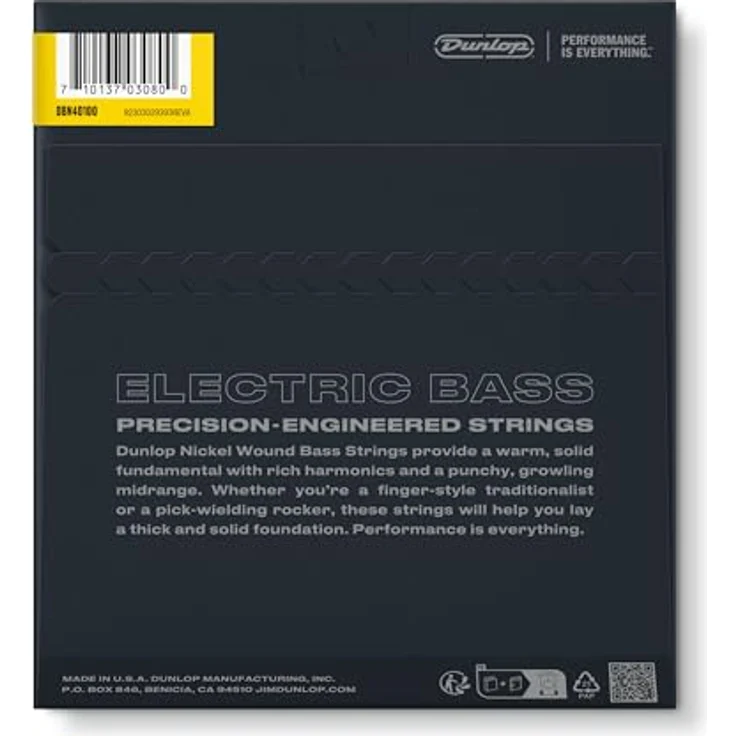 Dunlop Standard Series Nickel Wound E-Bass Saitensatz 4 Saiten Long Scale, 40-100, Made in USA – Bild 7