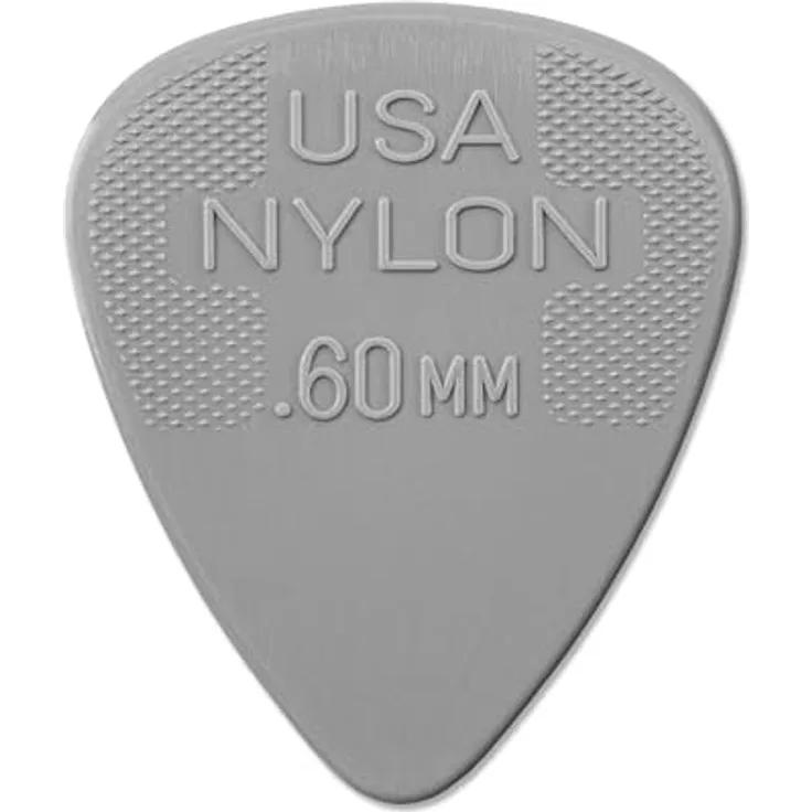 Dunlop Plectrum Nylon Standard 0.60, Set mit 72 Stück, grau, 0,60 mm