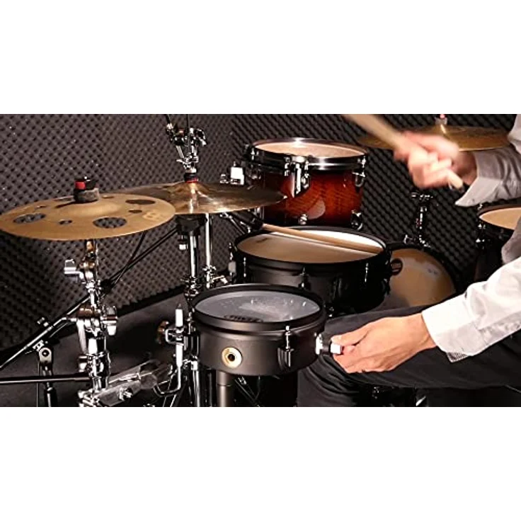 Tama 6"x3" Metalworks Effect Snare, 1,0mm Stahlkessel, Triple Flanged Hoop, Mod-Tone System mit Snare-Teppich, schwarz – Bild 2
