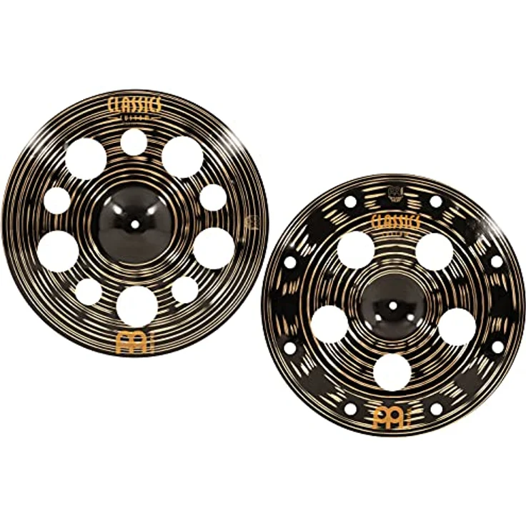 Meinl Cymbals Classics Custom Dark Trash Stack, 18 Zoll Schlagzeugbecken aus B12 Bronze mit dunklem Finish und aggressivem Klang – Bild 2
