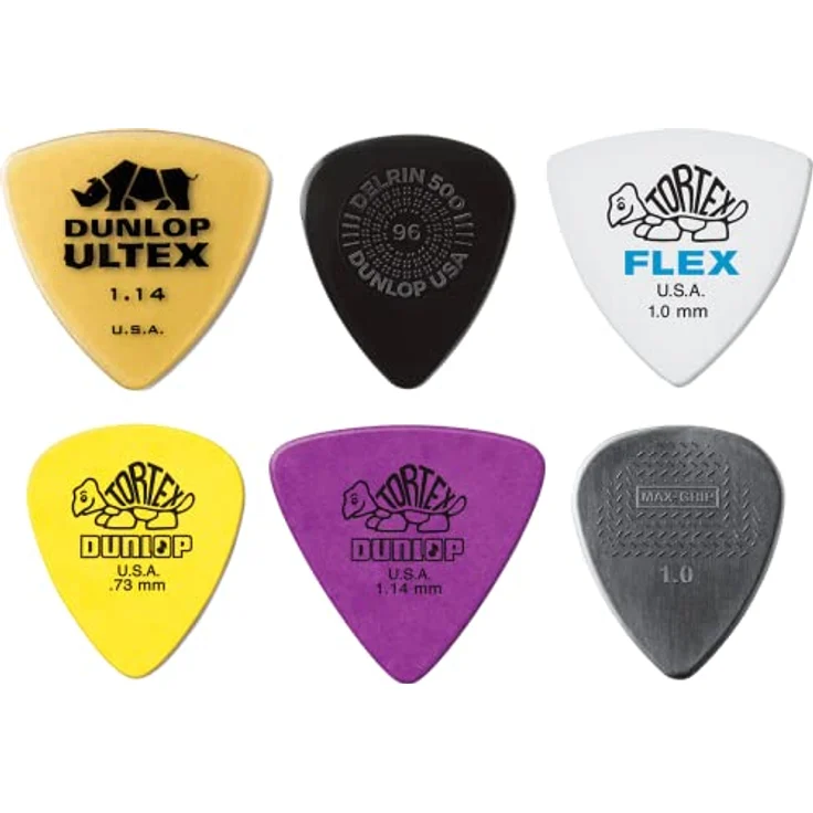 Dunlop Bass Pick Variety Pack, Plektren Set mit 6 ausgewählten Modellen, inklusive Ultex, Delrin, Tortex und Max-Grip – Bild 2