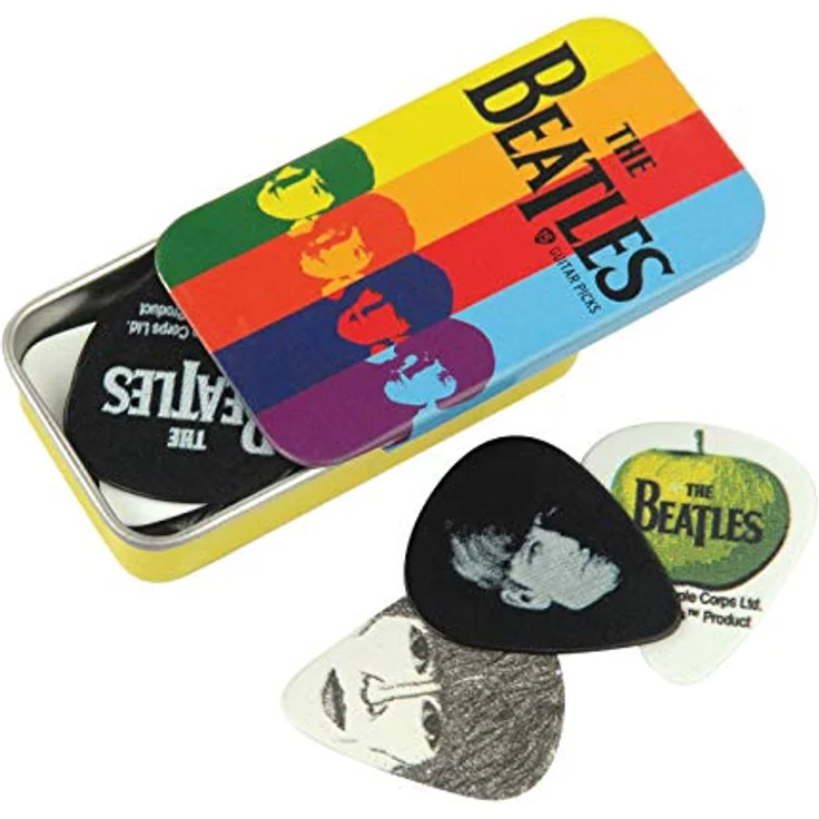 Daddario Beatles Stripes Pick Box, 15 hochwertige Plektren mit verschiedenen Motiven – Bild 1