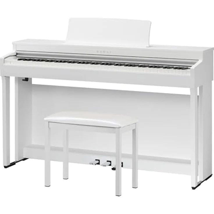 Kawai CN-201 W, Digitalpiano mit 88 gewichteten Tasten, 19 Sounds, Bluetooth und OLED Display, weiß satiniert – Bild 1