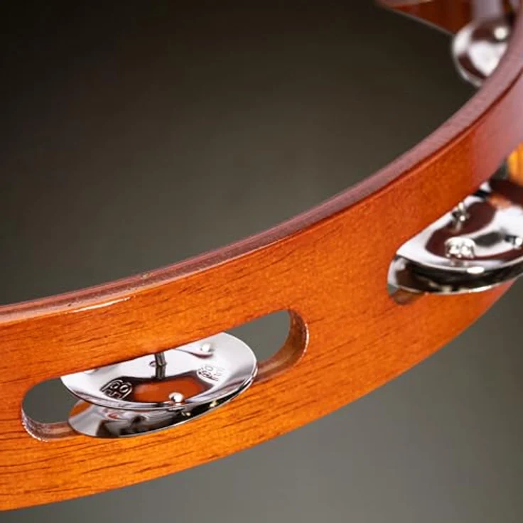 Meinl TA1AB Wood Tambourine, 1-reihig mit 8 Paar Stahlschellen, Holzrahmen, African brown – Bild 8
