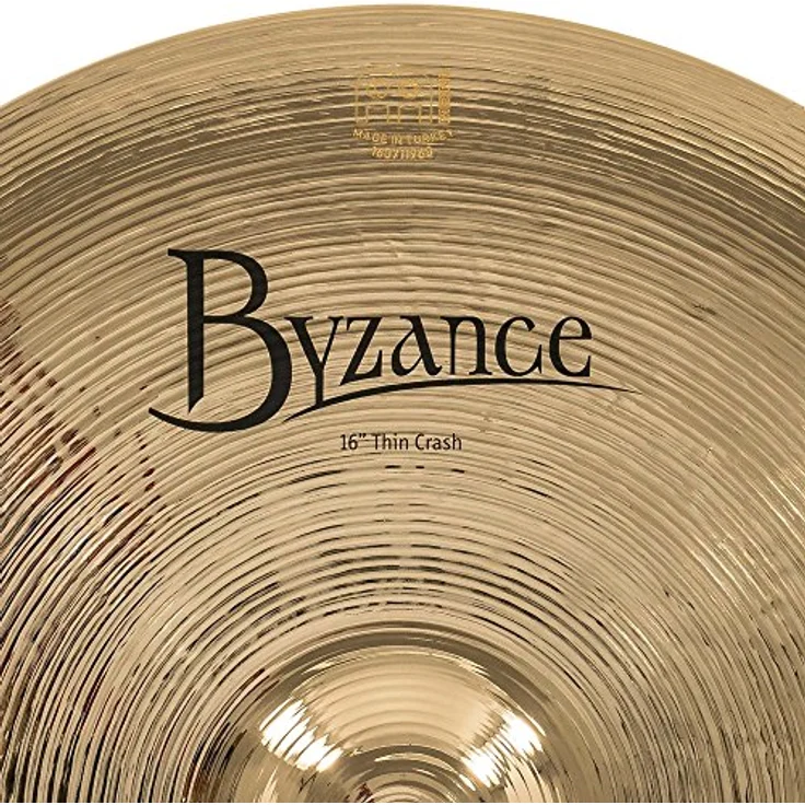 Meinl 16" Byzance Thin Crash, handgehämmertes B20 Bronze Schlagzeugbecken mit brillantem Klang und schnellem Ansprechverhalten – Bild 4