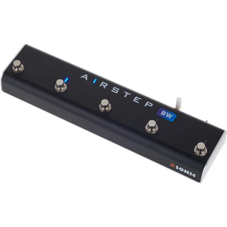 Xsonic Airstep BW Edition, Wireless Fußschalter für Boss Katana Air und Waza Air, kabellos mit 300 Stunden Akkulaufzeit, 5 wählbare Effekte, Bluetooth Verbindung, robustes Aluminium-Gehäuse
