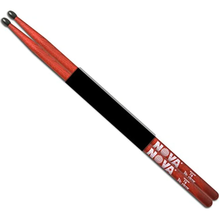 Vic Firth 7ANR Nova Hickory Schlagzeugstöcke, 394 mm, ovaler Nylonkopf, rot – Bild 2