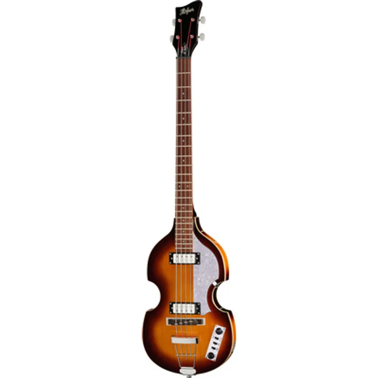Höfner Ignition SB, E-Bass Violin Bass mit Fichtendecke, geflammtem Ahornboden, Sunburst Finish, 22 Bünde