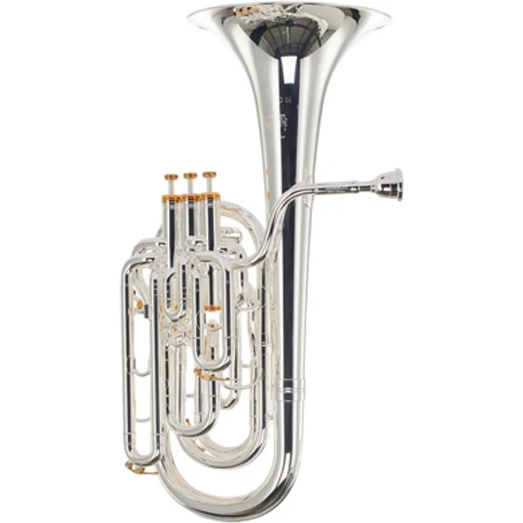 Besson BE2056 Baritone Horn S, Bb Baritonhorn der Prestige-Serie mit versilberter Oberfläche und 4 Perinet-Ventilen, inklusive Koffer und Mundstück