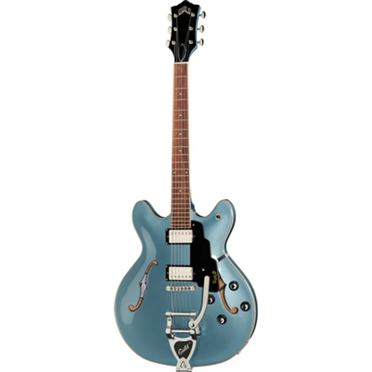 Guild Starfire I DC Pelham, Thinline Hollow Body Archtop E-Gitarre mit 2x Guild HB-2 Humbuckern, Pelham Blue