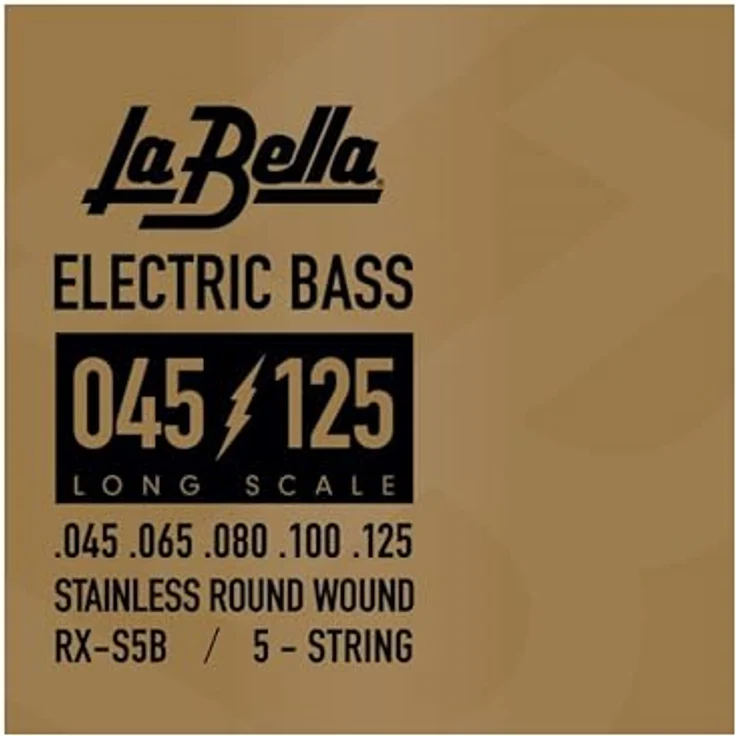 La Bella RX SERIES STAINLESS STEEL RX-S5B, E-Bass Saiten für 5-String - Edelstahl - 045-125, höchste Qualität seit 1913 – Bild 1