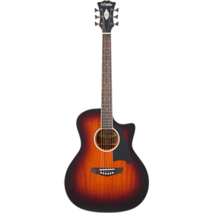 DAngelico Excel Gramercy Westerngitarre, Grand Auditorium, Mahogany Burst, Mahagoni Korpus, Fishman Presys VT Tonabnehmer, Palisander Griffbrett