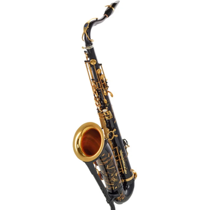 Selmer Signature Tenor Sax SE-TSIB, Tenorsaxophon in Bb mit schwarzem Korpus und goldlackierten Klappen, exklusive Art-Déco-Gravur, inkl. „Signature“-Case und Selmer "Concept"-Mundstück