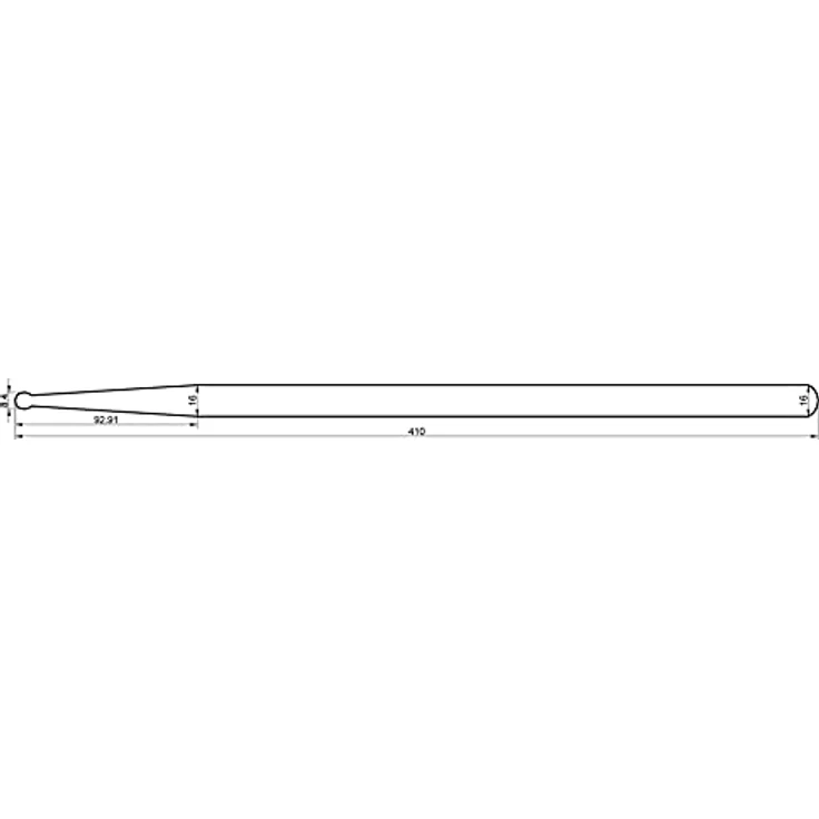 Rohema MSD3 Drumsticks, Maple lackiert, 410mm lang, 16mm Durchmesser, 111g, Made in Germany – Bild 3