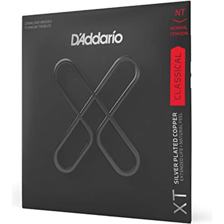 D'Addario XTC45TT, XT Classical Dynacore Titanium Saite, Normale Spannung mit fortschrittlichem Korrosionsschutz und flexibler Ansprache – Bild 1