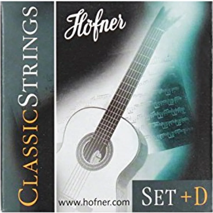 Höfner HCS-Set+D Konzertgitarren-Saiten, Classic Guitar Strings mit warmer Tonqualität und hoher Haltbarkeit