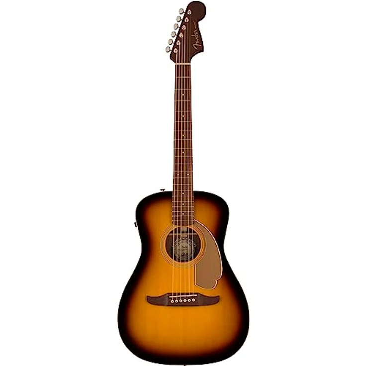 Fender Malibu Player Sunburst WN, Westerngitarre aus Sapele und massiver Fichte, Hals mit Slim "C" Profil, Walnuss-Griffbrett, 20 Bünde, 3-Ply Gold Schlagbrett – Bild 1