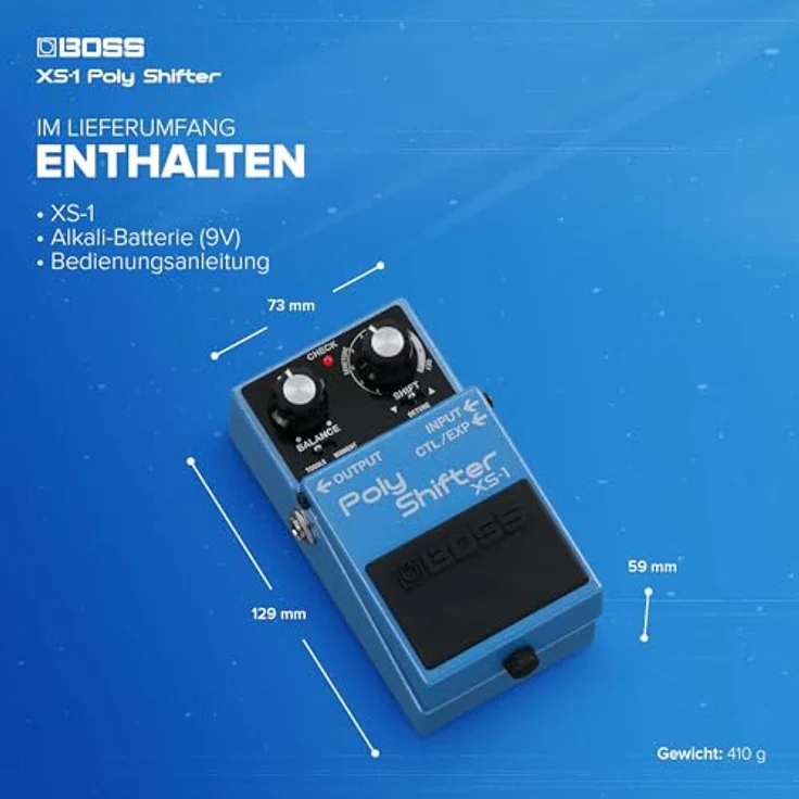 Boss XS-1 Poly Shifter, Effektpedal mit polyphoner Tonhöhenkorrektur und 6 Oktaven Bereich – Bild 6